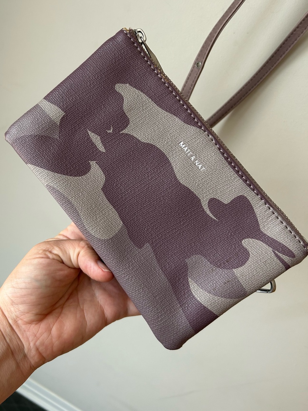 Matt & Nat Triplet Camo Crossbody Bag Vegan 3-Zip Y2K Utility